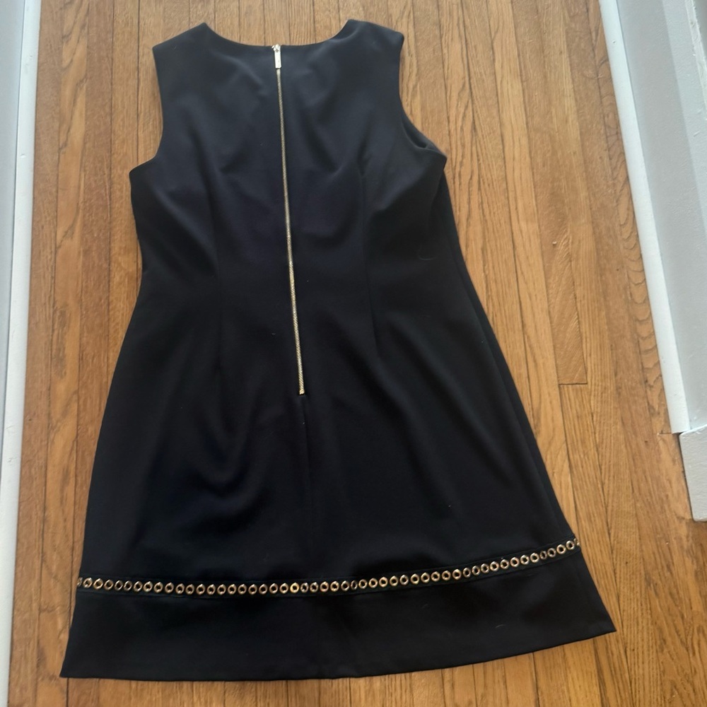 Calvin Klein Black Mini Dress with Gold Accents - Picture 9 of 9